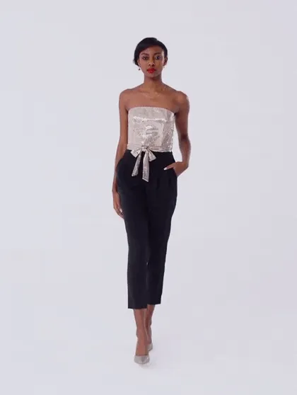 Sequin-Top Jumpsuit