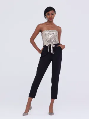 Sequin-Top Jumpsuit
