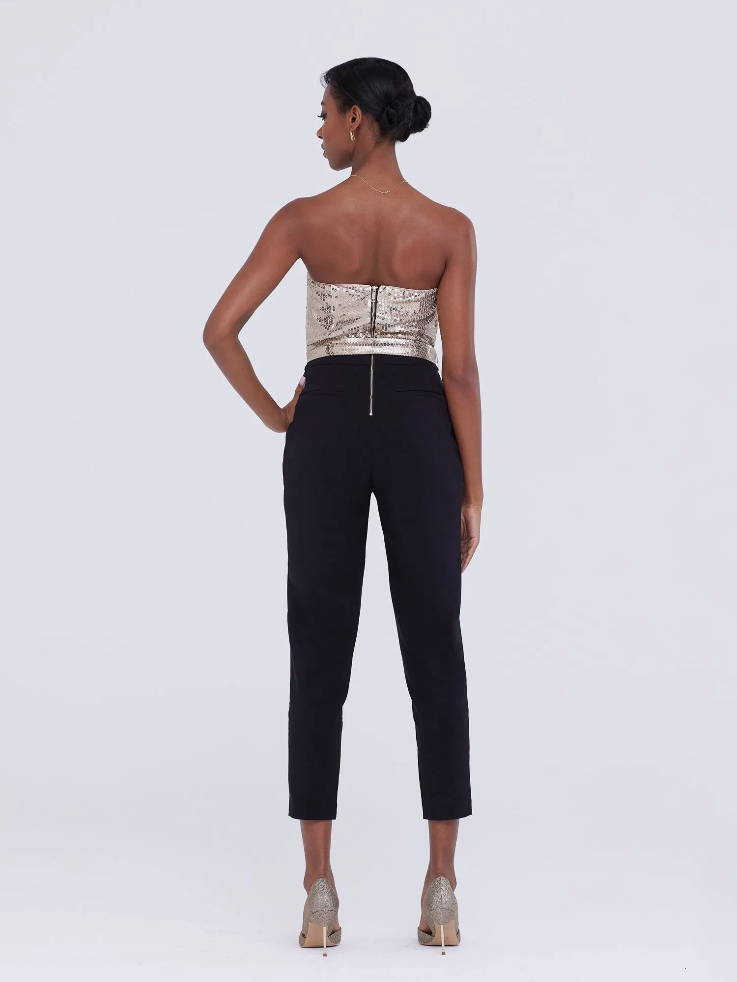 Sequin-Top Jumpsuit