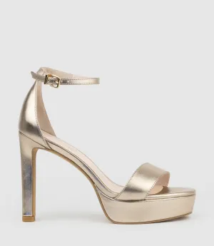 SYDNEY110 Single Strap Platform Sandal in Rosegold