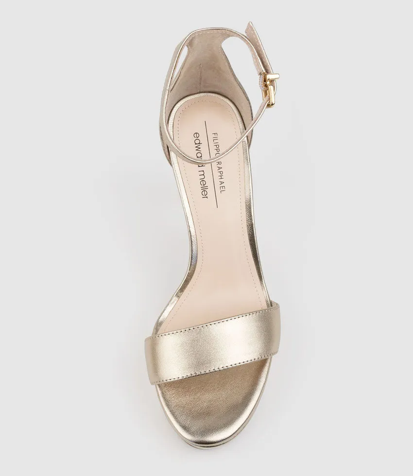 SYDNEY110 Single Strap Platform Sandal in Rosegold