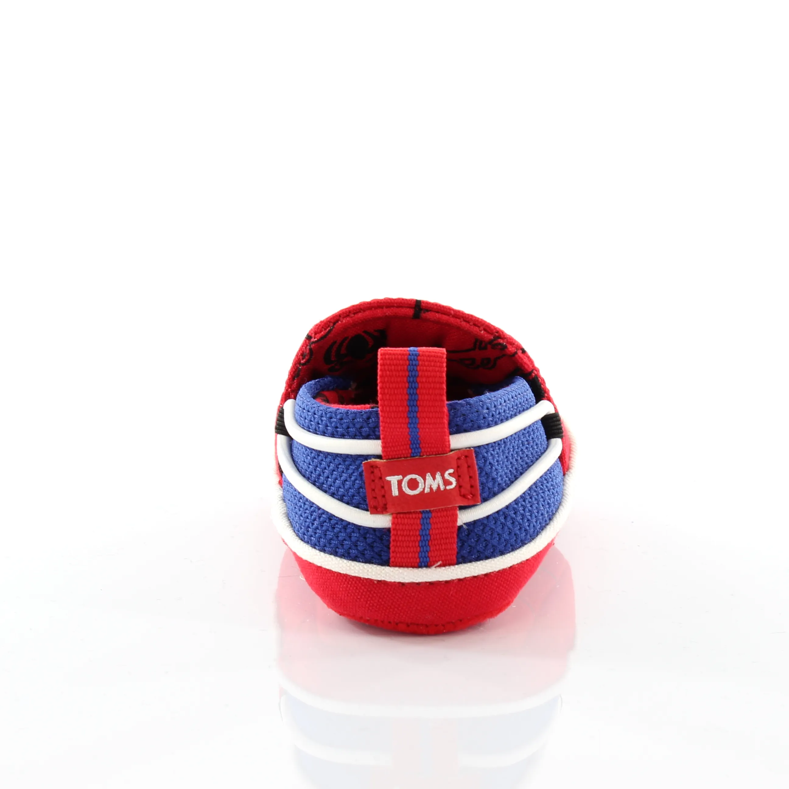 Toms x Marvel Spiderman Face Print Kids Red Espadrilles