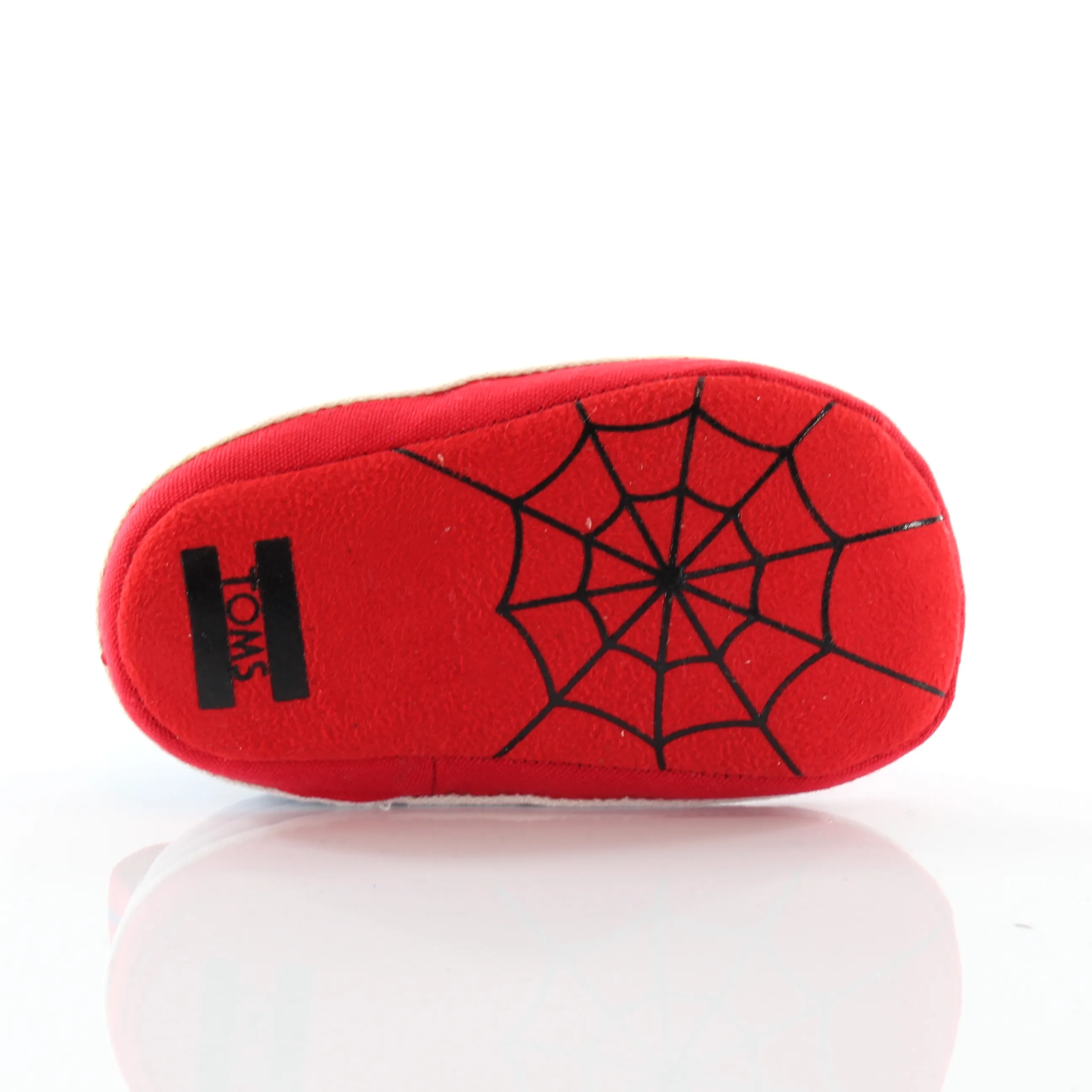 Toms x Marvel Spiderman Face Print Kids Red Espadrilles