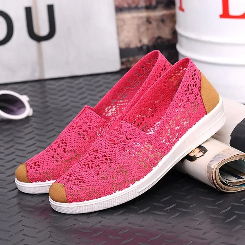 women flats  breathable mesh women loafers